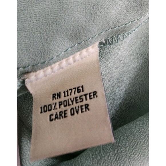 MPH collection green blouse womens plus size 2X Sheer Flowy - Picture 6 of 6